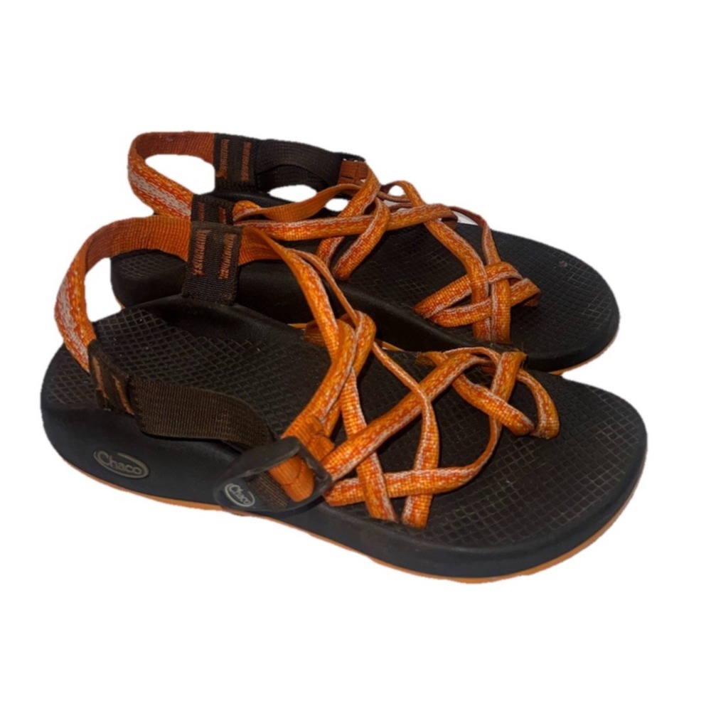 Chaco ZX2 Classic Womens Orange Blue Sport Adjustable Sandals Size 9 Vibram